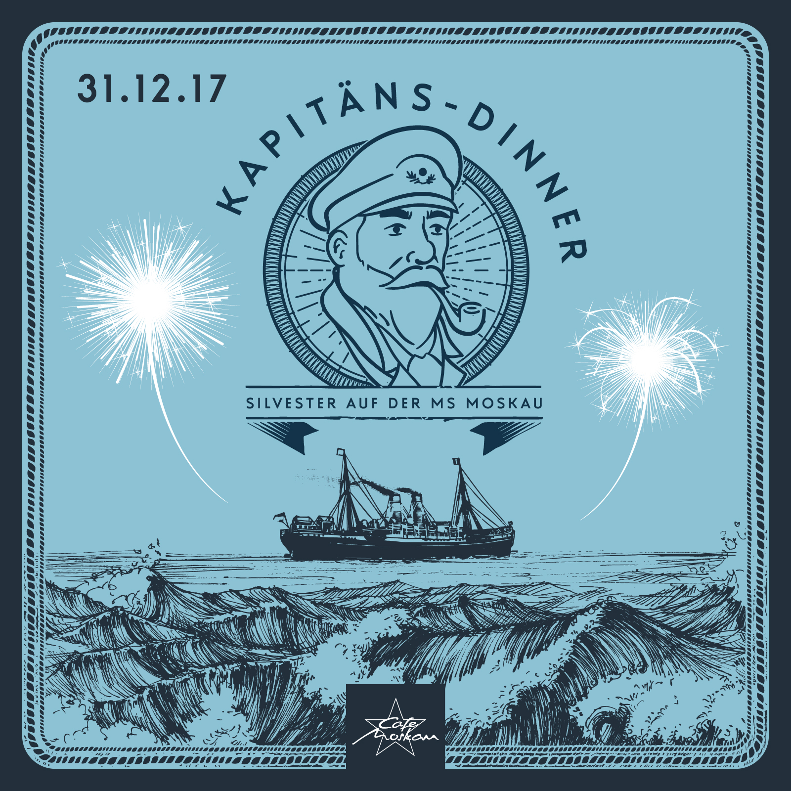 Kapitäns Dinner (Silvester auf der MS Moskau)  Angebote Cafe Moskau